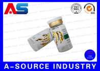Label Farmasi 10mL Glossy Gold Foil Embossing Mencetak Botol Steril Glass
