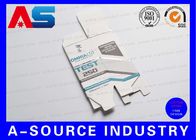 Embossing 10ml Vial Paper Boxes Silver Foil Printing Untuk Farmasi Peptide Suntikan