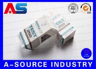 Embossing 10ml Vial Paper Boxes Silver Foil Printing Untuk Farmasi Peptide Suntikan
