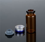 Minyak Esensial Botol Kaca Kecil 8ml, Botol Kaca Amber Injeksi Dengan Karet Dan Topi Emas