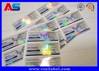 Label Botol Peptide Anabolik Disesuaikan, Stiker Kaca Vial 3D Hologram 10ml