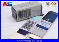 4C Pencetakan Holographic 10ml Vial Box Untuk Injeksi Peptida Pharmaceutical Packaging Box