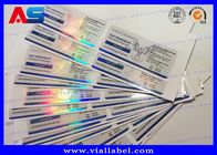 Farmasi Holografik 10ml Label Vial Kustom Untuk Injeksi Peptida