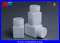 PET Pharmacy White 50ml Botol Pil Plastik Dengan Bentuk Persegi Tutup Sekrup