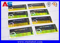 Label Vial 10ml Klip Kuat PET Laser Film CMYK Pencetakan untuk Label Vial Kaca Farmasi
