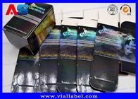Hologram Pharmaceutical Packaging Box And Label Untuk Oral Peptide 10ml Vial Kothak kertas
