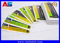 Label Vial 10ml Klip Kuat PET Laser Film CMYK Pencetakan untuk Label Vial Kaca Farmasi