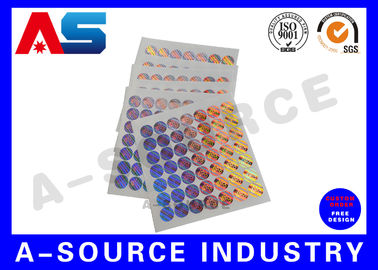 Perak Scratch Off Label Sticker Dengan Kode Keamanan, 3D Hologram Pencetakan Anti Hologram Palsu