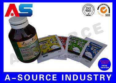 Dianabol Oral Kustom Pill Pembuat Label 100mm lebar dan 32mm Heigth Anti Palsu Pencetakan