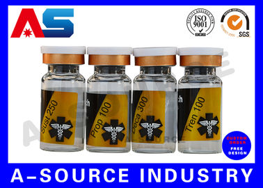 Obat-obatan Farmasi Sticker Vial Custom PET / PVC Label botol kaca CMYK
