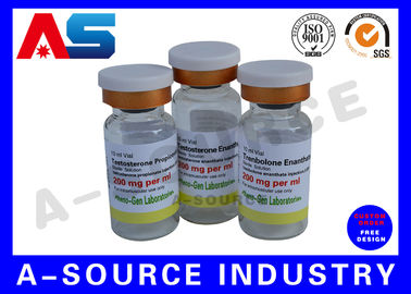 Pengemasan Botol Dropper Label perekat khusus untuk Vial 10ml Label untuk vial kaca