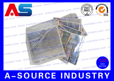 Perak Scratch Off Label Sticker Dengan Kode Keamanan, 3D Hologram Pencetakan Anti Hologram Palsu