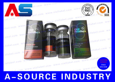 Laser Holographic Metallic Foldable Glass 10ml Vial Steroid Box Kemasan obat kotak label