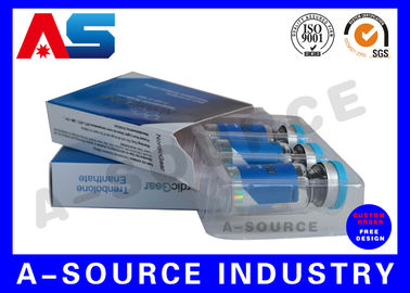 Anti - Injeksi Peptida Palsu Laser 10ml Vial Storage Box Panton Biru Dan Putih Warna H-G-H / HCG kotak paket