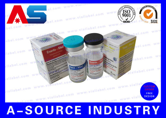 Disesuaikan ISO 9001 Pharma 10ml Vial Kotak untuk penyimpanan, Pencetakan reguler untuk vial peptida