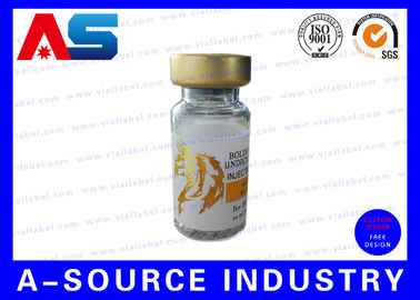 Perekat Organik 10ml Vial Label Botol Vitamin Label Hot Foil Label Botol Obat