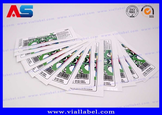 CMYK White Pearl Film 10ml Vial Label Untuk Botol Injeksi