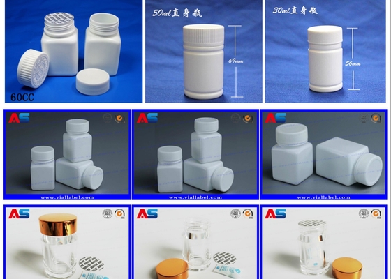 Penutup sekrup anti anak Botol plastik pil kecil Putih Untuk Tablet Kapsul Paket obat botol pil