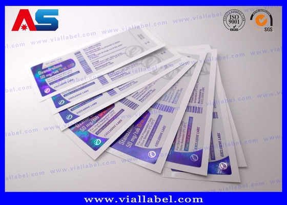 CMYK Peptide Vial Label Untuk Obat Botol Kaca Sticker Percetakan Pabrik Waterproof kuat perekat