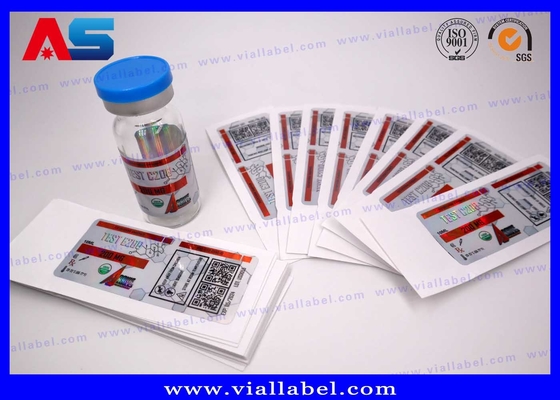 CMYK Peptide Vial Label Untuk Obat Botol Kaca Sticker Percetakan Pabrik Waterproof kuat perekat