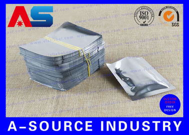 Silver Standing Up Plastic Aluminium Foil Bag For Medication Blister Packs kantong foil aluminium