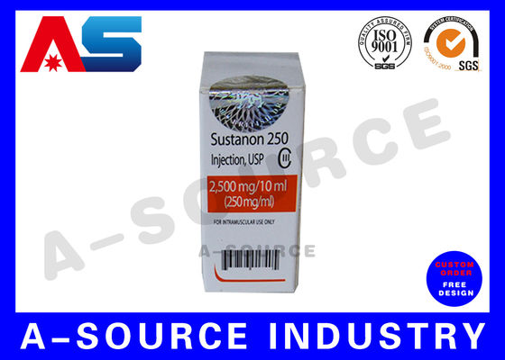 Disesuaikan ISO 9001 Pharma 10ml Vial Kotak untuk penyimpanan, Pencetakan reguler untuk vial peptida
