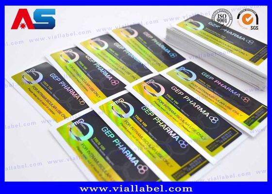 10 ml botol botol label holographic kuat perekat peptida obat botol label 25x60mm