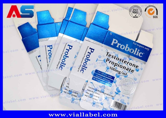 Bodybuilding Propionate 1ml Ampul Kotak Pencetakan Desain Farmasi Kotak untuk Vial Kecil