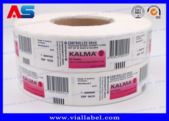 Label Botol Kaca Farmasi Perekat, Label Botol Plastik 15ml Pencetakan Kustom