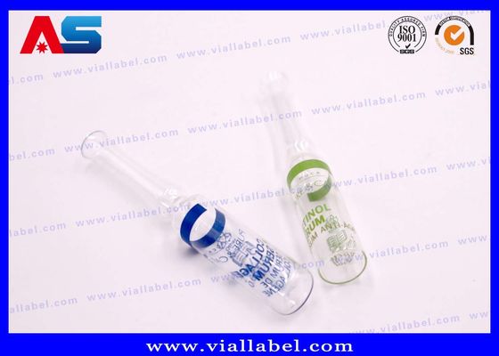 Permeabilitas Tinggi Asam Hyaluronic 1ml / 2ml pencetakan Ampul Solusi Botol Kaca Transparan
