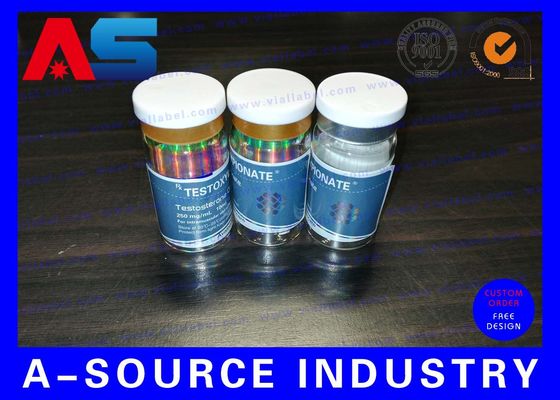 Matt Finish Waterproof Plastik Botol Farmasi Label Stiker Untuk Peptida / Tirz