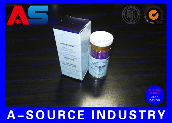 Label Kemasan Farmasi Bermerek Untuk Kotak CMYK Pencetakan Desain Profesional / Vial Peptida