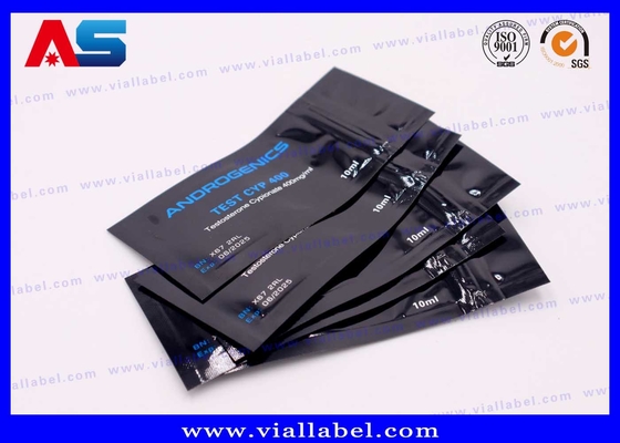 Black Printing Aluminium Foil Bag Untuk 10ml Vial Test Androgenics Cyp 10ml Botol