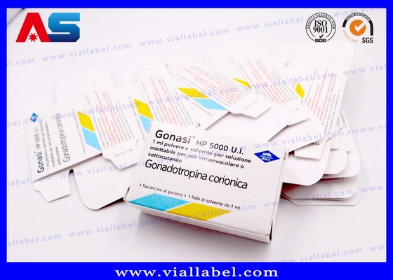 Customized Kaca Botol Kertas 10ml Vial Kotak Untuk Pregnyl Hcg Pharmaceutical Packaging Box