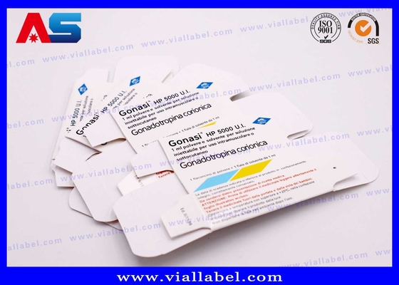 Customized Kaca Botol Kertas 10ml Vial Kotak Untuk Pregnyl Hcg Pharmaceutical Packaging Box
