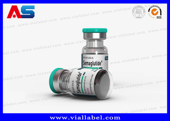 Semaglutide 2ml Label Botol Kecil Perekat Disesuaikan Dengan Varnish Spot UV / Hot Stamp / Foil