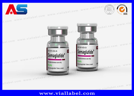 Semaglutide 2ml Label Botol Kecil Perekat Disesuaikan Dengan Varnish Spot UV / Hot Stamp / Foil