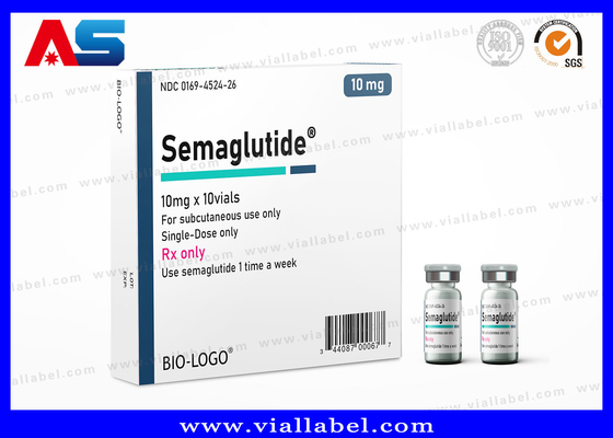 Semaglutide 2ml Label Botol Kecil Perekat Disesuaikan Dengan Varnish Spot UV / Hot Stamp / Foil