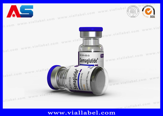 Percetakan layar sutra yang dapat disesuaikan Putih Mutiara Glossy Label botol kertas vinil Untuk paket Semaglutide
