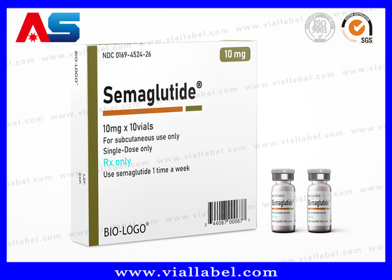 Percetakan layar sutra yang dapat disesuaikan Putih Mutiara Glossy Label botol kertas vinil Untuk paket Semaglutide