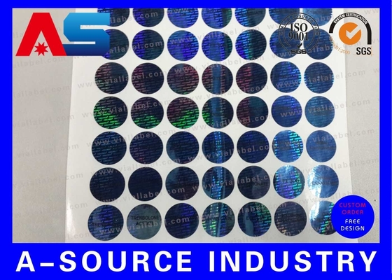 Stiker Kustom Holografik Kecil Untuk Kotak Penyimpanan Karton Dengan Nomor Seri Anti Palsu