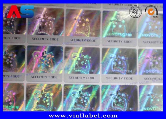 Scratch Off Custom Holographic Sticker 10-40mm Perak / Emas / Hijau / Biru