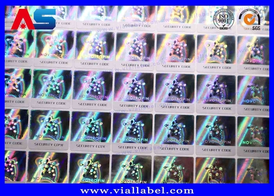 Scratch Off Custom Holographic Sticker 10-40mm Perak / Emas / Hijau / Biru