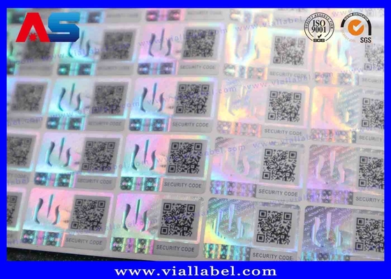 Scratch Off Custom Holographic Sticker Printing Dengan Desain Gratis MOQ 10000pcs
