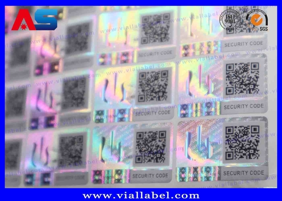 Scratch Off Custom Holographic Sticker Printing Dengan Desain Gratis MOQ 10000pcs