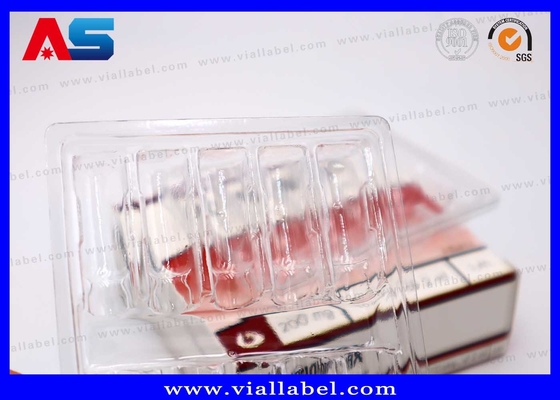 Tray Plastik Dan Kotak Kertas Untuk 10 Amp Of 2ml MOQ 100pcs 55um Ketebalan Clear PET