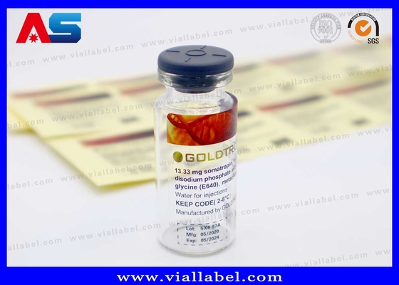 Jelas 10ml Vial Stiker Custom Printing Made In China Transparan 10ml Vial Label Waterproof