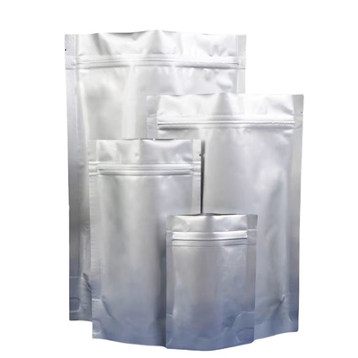 Tas Foil Aluminium MOQ 100pcs Aluminium Silver Zip Lock Bag Untuk 50 Tablet