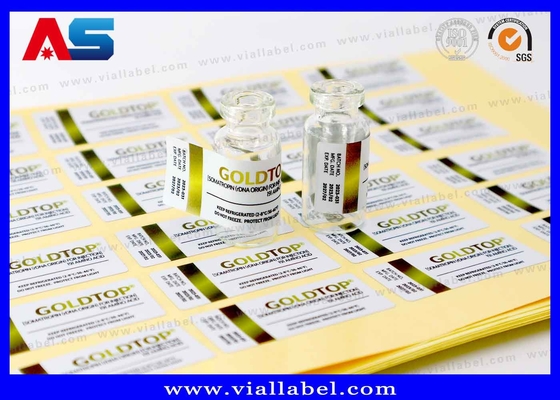 Gold Foil 10ml Vial Label Botol Dicetak Paket Waterproof kuat perekat 10ml Label