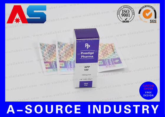 Hologram Adhesive Sticker Label Dan Kotak Dengan Custom Nama Perusahaan Baru Cocok untuk Peptida 2ml / 3ml Botol
